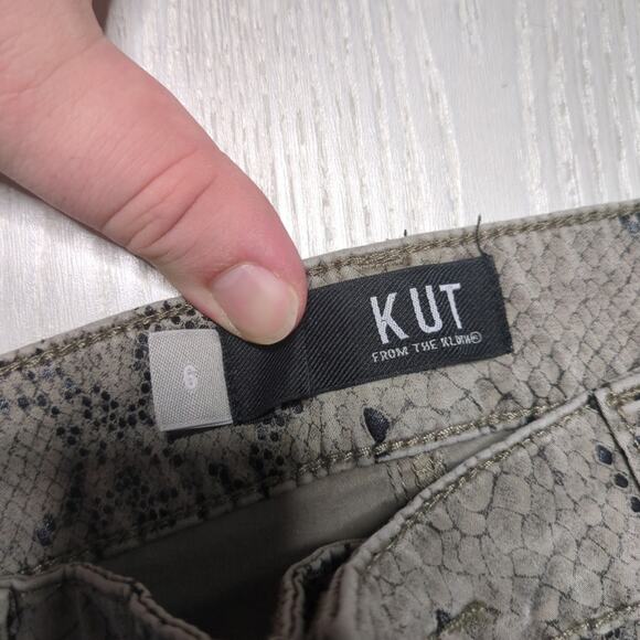 KUT KFTK Women's Donna Snake Print High Rise Fab Ankle Skinny Jeans Size 6 - Picture 3 of 10